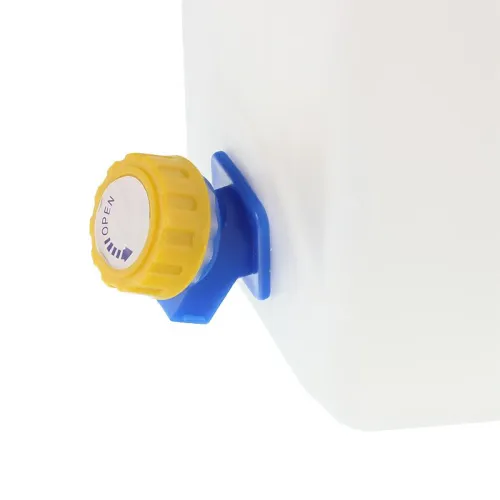 POJEMNIK NA WODĘ 20L - BIAŁY - ATEST + PLASTIKOWY KRANIK Z POKRĘTŁEM BEZ GWINTU U DOŁU