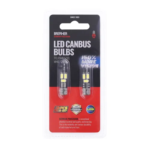 ŻARÓWKI LED CANBUS T10 2SZT, 6SMD 5730, BIAŁE 12V