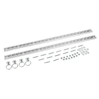 ZESTAW LISTEW MOCOWANIA ŁADUNKÓW ALUMINIOWYCH PÓŁOKRĄGŁYCH 609X30X11MM + HACZYKI + ŚRUBY MONTAŻOWE