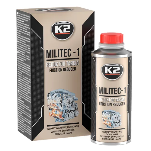 DODATEK CERAMICZNY DO SILNIKA 250ML K2 MILITEC-1 - ZMNIEJSZA TARCIE I WYDŁUŻA ŻYWOTNOŚĆ SILNIKA