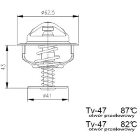 TERMOSTAT KAMAZ, MTZ 87°C
