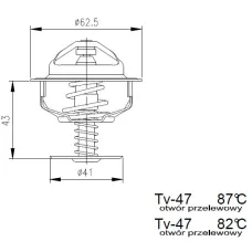 GMP TC107-1306100-01 — TERMOSTAT KAMAZ, MTZ 87°C