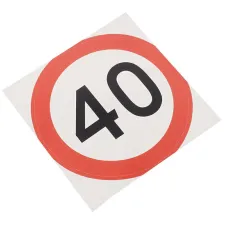 POLSKA PRODUKCJA TWY103 — NALEPKA (NAKLEJKA) LIMIT PRĘDK.-  40KM/H FI 220MM, KLASA I