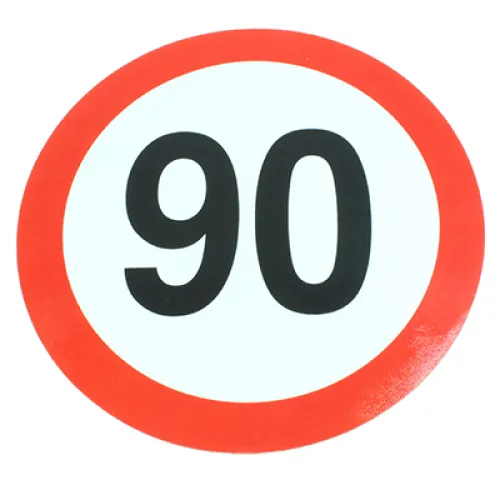NALEPKA (NAKLEJKA) LIMIT PRĘDK.-  90KM/H FI 220MM, KLASA I