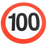 NALEPKA (NAKLEJKA) LIMIT PRĘDK.- 100KM/H FI 220MM, KLASA I
