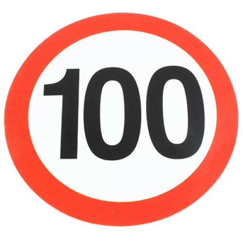 NALEPKA (NAKLEJKA) LIMIT PRĘDK.- 100KM/H FI 220MM, KLASA I