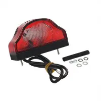 LAMPA OŚWIETLENIA TABLICY REJESTRACYJNEJ DIODOWA, KLOSZ BIAŁY, CZERWONA, 12/24V