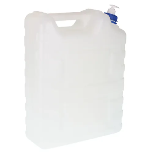 POJEMNIK NA WODĘ 20L Z WYTŁOCZENIEM + PLAST. KRANIK U DOŁU  Z DOZOWNIKIEM