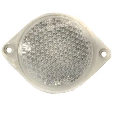 HORPOL UO032 — ODBLASK OKRĄGŁY Z UCHEM BIAŁY FI 75MM, ROZSTAW OTW. 97MM