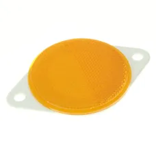 HORPOL UO033 — ODBLASK OKRĄGŁY Z UCHEM POMARAŃCZOWY FI 75MM, ROZSTAW OTW. 97MM