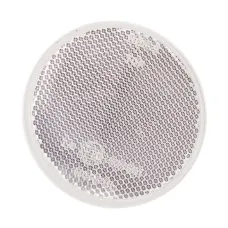 HORPOL UO035 — ODBLASK OKRĄGŁY ZE ŚRUBĄ BIAŁY FI 75MM