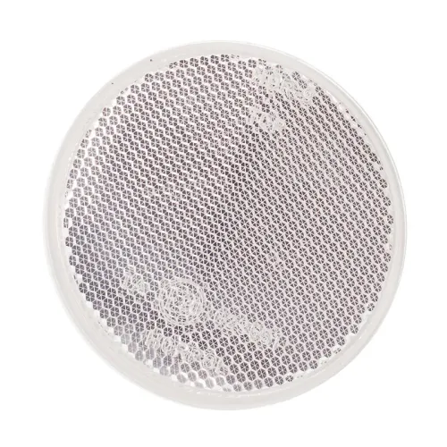 ODBLASK OKRĄGŁY ZE ŚRUBĄ BIAŁY FI 75MM