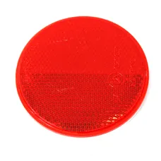 HORPOL UO040 — ODBLASK OKRĄGŁY PRZYKLEJANY CZERWONY FI 75MM