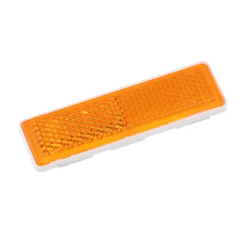 ODBLASK PROSTOKĄTNY PRZYKL. POMARAŃCZOWY 69X19,5MM