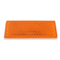 ODBLASK PROSTOKĄTNY PRZYKL. POMARAŃCZOWY 105X48MM