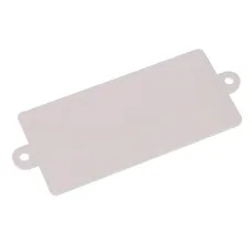 WAŚ UP105X48UB — ODBLASK PROSTOKĄTNY Z UCHEM BIAŁY 105X48MM, ROZSTAW OTW. 116MM