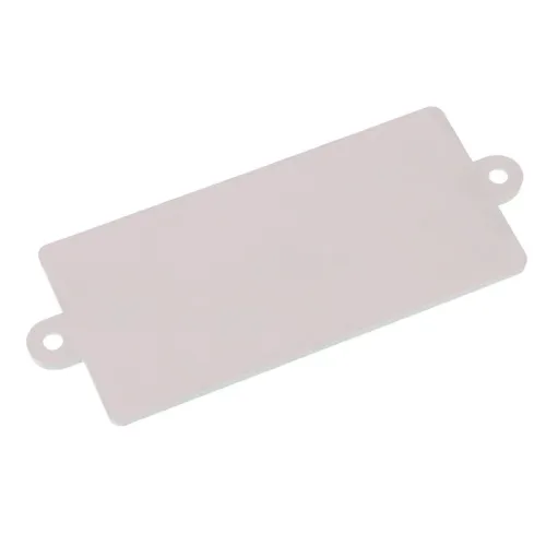 ODBLASK PROSTOKĄTNY Z UCHEM BIAŁY 105X48MM, ROZSTAW OTW. 116MM