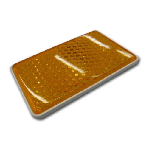 ODBLASK PROSTOKĄTNY PRZYKL. POMARAŃCZOWY 91X57MM