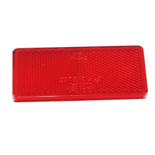 ODBLASK PROSTOKĄTNY PRZYKLEJANY CZERWONY 96X42MM