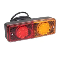 LAMPA TYLNA ZESP. 2-SEGM. L/P PRZYCZEPKA PROSTOKĄTNA, DIODOWA, Z PRZEWODEM,12/24V