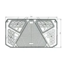 WAŚ W125DLK — KLOSZ LAMPY TYLNEJ ZESP. 5-SEGM. LEWEJ DIODOWEJ
