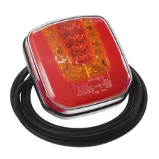 WAŚ W145Z — LAMPA TYLNA ZESPOLONA DIODOWA L/P Z PRZEWODEM, KWADRATOWA, 12/24V