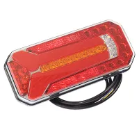 LAMPA TYLNA ZESPOLONA DIODOWA L/P Z PRZEWODEM, 12/24V