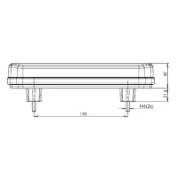 LAMPA TYLNA ZESPOLONA DIODOWA L/P Z PRZEWODEM, 12/24V