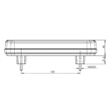 WAŚ W150DD2 — LAMPA TYLNA ZESPOLONA DIODOWA L/P Z PRZEWODEM, 12/24V