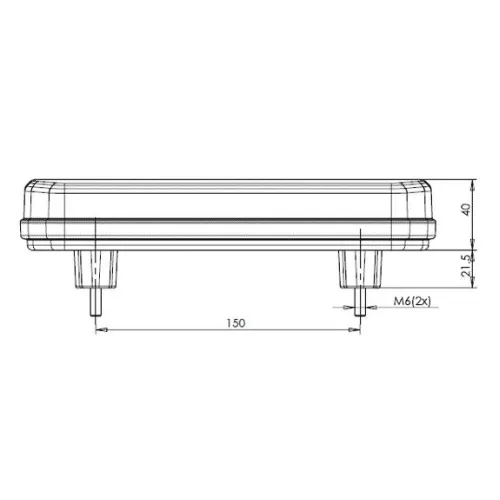 LAMPA TYLNA ZESPOLONA DIODOWA L/P Z PRZEWODEM, 12/24V