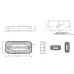 LAMPA OBRYSOWA CZERWONA DIODOWA Z UCHWYTEM, 12/24V