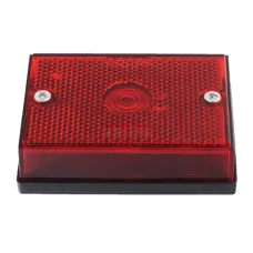 WAŚ W15C — LAMPA OBRYSOWA CZERWONA Z ODBLASKIEM, 12/24V, NA ŻARÓWKĘ