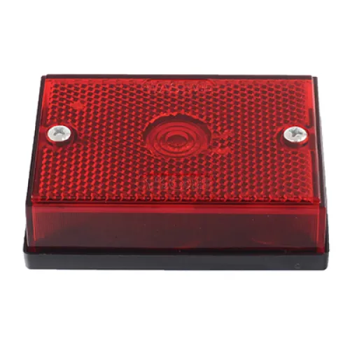 LAMPA OBRYSOWA CZERWONA Z ODBLASKIEM, 12/24V, NA ŻARÓWKĘ