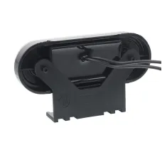 WAŚ W175 - B — LAMPA OBRYSOWA BIAŁA DIODOWA Z UCHWYTEM I ODBLASKIEM, OWALNA 12/24V, NEON