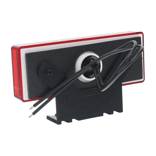 LAMPA OBRYSOWA CZERWONA DIODOWA Z UCHWYTEM, 12/24V, DIODY PO OBRYSIE