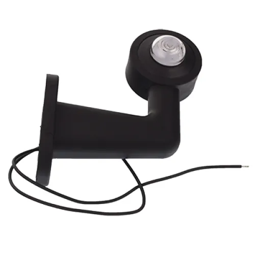 LAMPA OBRYSOWA BIAŁA DIODOWA NA WYSIĘGNIKU ŁAMANYM,LEWA KRÓTKA,12/24V