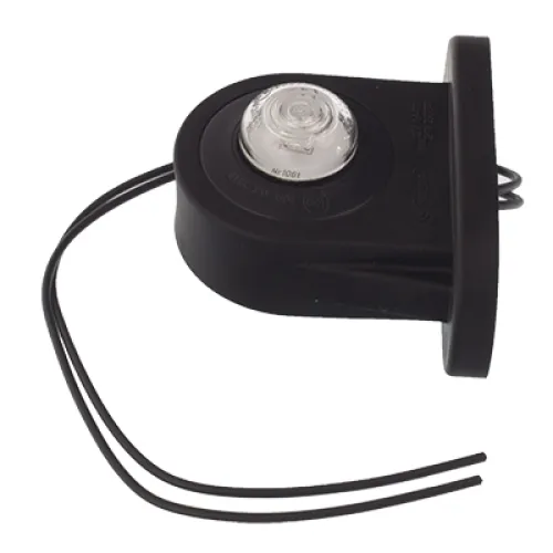 LAMPA OBRYSOWA BIAŁA DIODOWA NA PODSTAWIE OWALNEJ,KRÓTKA,PRAWA,12/24V