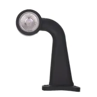 LAMPA OBRYSOWA BIAŁO-CZERWONA DIODOWA NA WYSIĘGNIKU ŁAMANYM, LEWA DŁUGA,12/24V