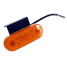 WAŚ W47WWP — LAMPA OBRYSOWA POMARAŃCZOWA DIODOWA OWALNA, Z UCHWYTEM, Z ODBL, 12/24V - MB