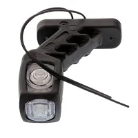 LAMPA OBRYSOWA BIAŁO-CZERW.-POM. DIODOWA NA WYSIĘG. UKOŚNYM, PRAWA, KRÓTKA,12/24V