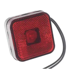 WAŚ W63C — LAMPA OBRYSOWA CZERWONA DIODOWA KWADRATOWA, Z KABLEM, 12/24V - MAN