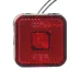 LAMPA OBRYSOWA CZERWONA DIODOWA KWADRATOWA, Z KABLEM, 12/24V - MAN