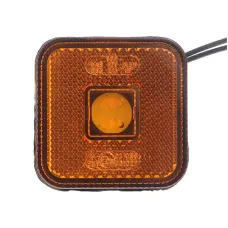 WAŚ W63P — LAMPA OBRYSOWA POMARAŃCZOWA DIODOWA KWADRATOWA, Z KABLEM, 12/24V - MAN