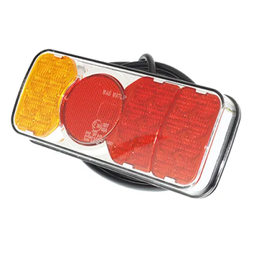 LAMPA TYLNA ZESP. 4-SEGM. L/P DIODOWA Z PRZEWODEM, 12/24V