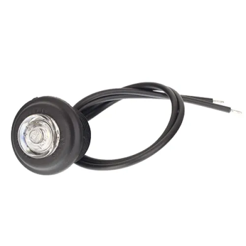 LAMPA OBRYSOWA BIAŁA 1-DIODOWA OKRĄGŁA, 12/24V