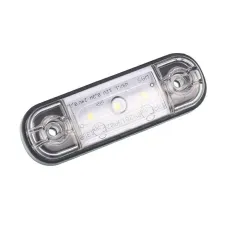 WAŚ W97.1B — LAMPA OBRYSOWA BIAŁA DIODOWA OWALNA PŁASKA, 12/24V, 3 DIODY - SCHMITZ, KRONE