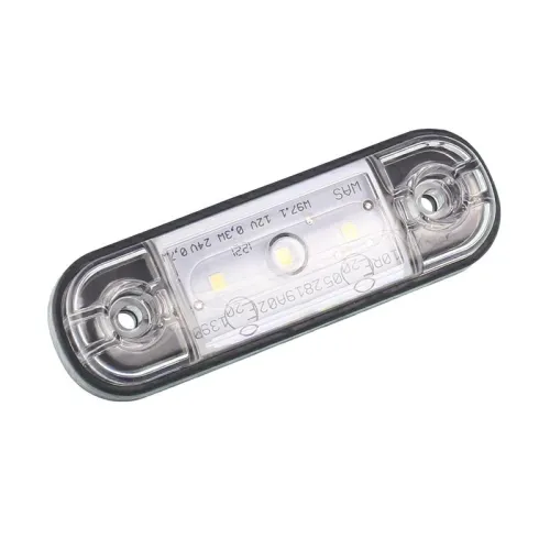 LAMPA OBRYSOWA BIAŁA DIODOWA OWALNA PŁASKA, 12/24V, 3 DIODY - SCHMITZ, KRONE