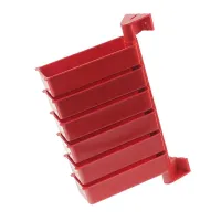 ZESTAW 6 POJEMNIKÓW OBROTOWYCH CZERWONY - 220X90X50/415MM