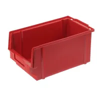 SKRZYNKA MAGAZYNOWA TYP0 - 149X 89X 69MM CZERWONA - NOŚNOŚĆ 1KG - PP