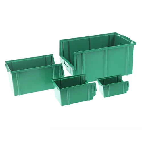 SKRZYNKA MAGAZYNOWA TYP0 - 149X 89X 69MM ZIELONA - NOŚNOŚĆ 1KG - PP